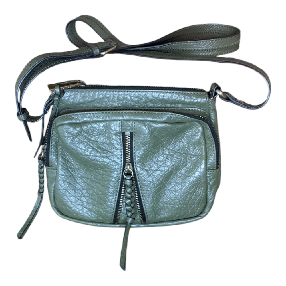 Sanctuary Beautiful Green Leather Purse Crossbody Bag with Adjustable Strap